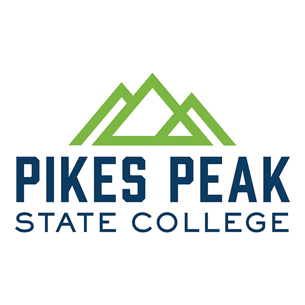 Pikes Peak State College logo square with white background