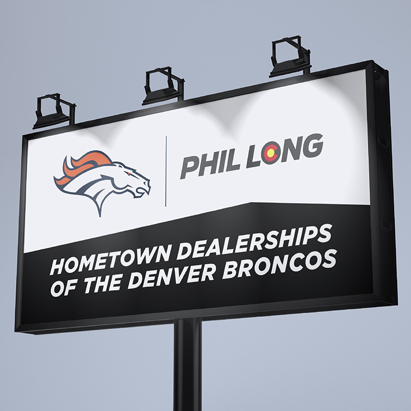 Broncos Phil Long billboard