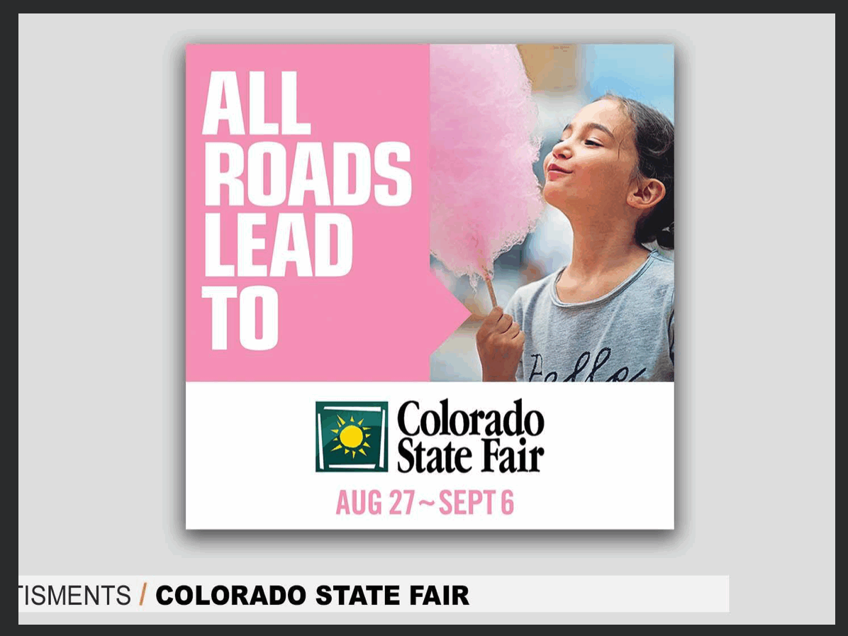 All Roads Lead to the Colorado State Fair Ad